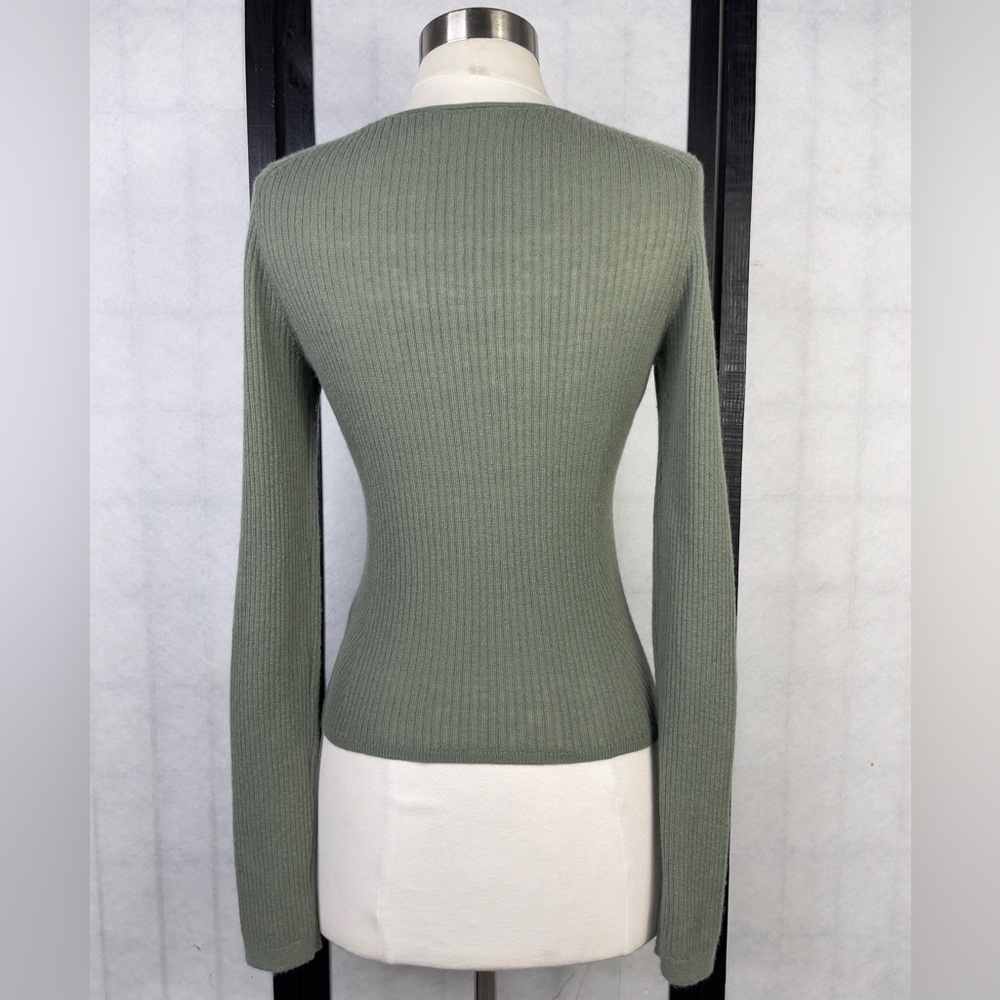 Vince Olive Ribbed Knit Top - Picture 3 of 8